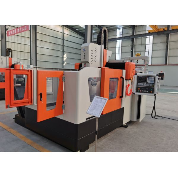 1200x1200mm Size Steel Plate Flanges Processing CNC Drilling Tapping Machine 18mm T-Slot Width