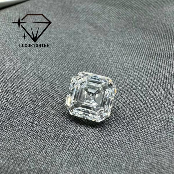 LuxuryShine VVS-VS 0.1-10CT Diamant de laboratoire taille Asscher D-F Couleur diamant blanc avec certificat IGI 3EX Cut Stones