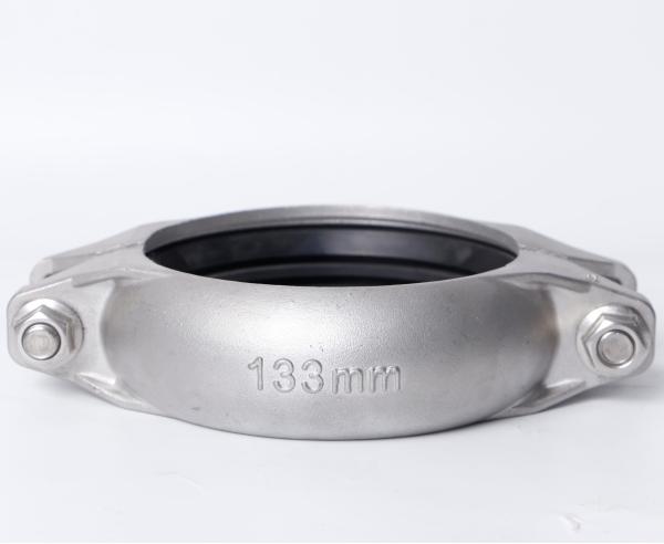 Stainless Steel Grooved Fittings Rigid Flexible Coupling Equal Shape 1.0mm -2.0mm Customized