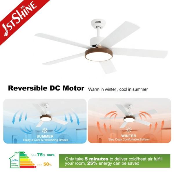 1stshine/OEM Logotipo Ventilador de teto de lâminas de MDF com iluminação LED e motor DC