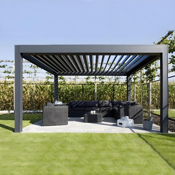 Pergola de patio en aluminium résistant aux pulvérisations de sel en alliage d'aluminium 6063-T5