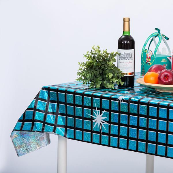 Shiny Laser Disco Table Cloths Rectangular Disco Ball Tablecloth