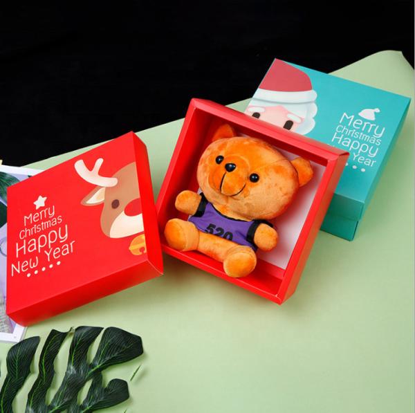 Caixa de presente imprimindo personalizada por atacado econômica do Natal de China do cartão com tampa