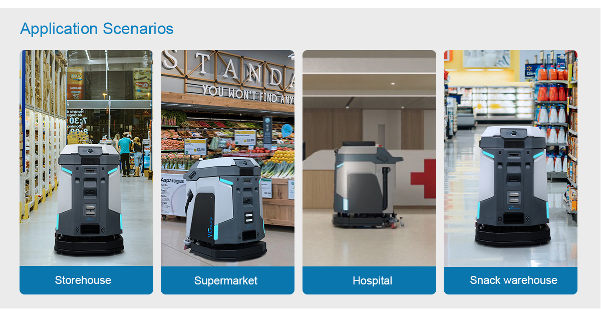 5-in-1 Smart Commercial Cleaning Robot 48V 30Ah Battery High Efficiency Autonomy Vacuuming Mopping Robot
