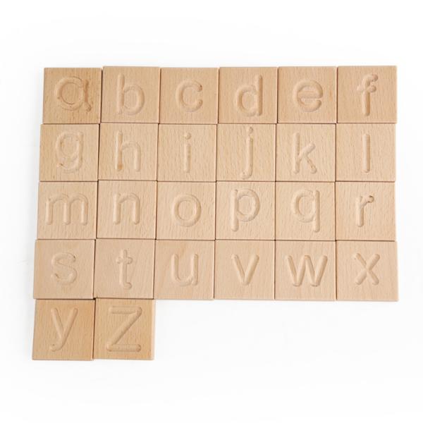 Wood Montessori Learning Toy Spelling Words Alphabet Puzzle Matching Words