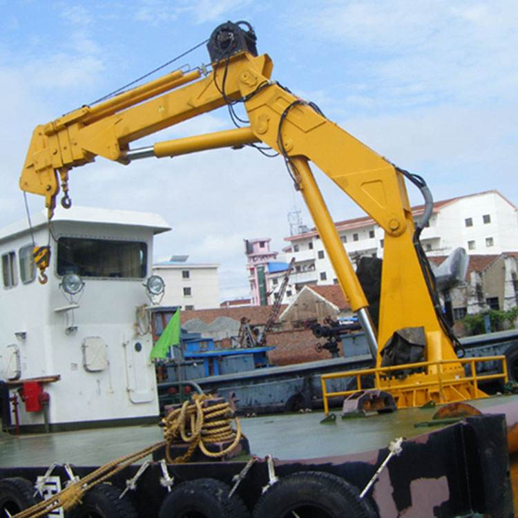 Boat Ship Loading Unloading Marine Offshore Deck Crane 8ton 9ton 12m 17m Telescopic Knuckle Boom Deck Crane