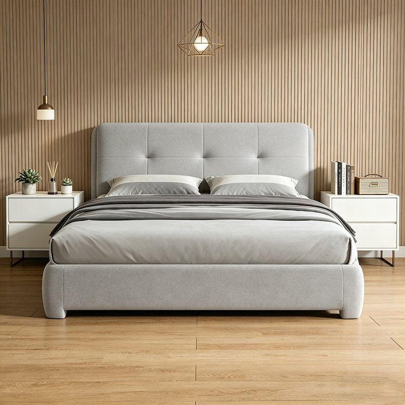 Modern King Size Storage Bed Frame Spacious Under-Bed Storage for Household Bedroom