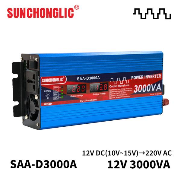 Display 3000w Modified Sine Wave Inverter Versatile 12v To 220v Inverter