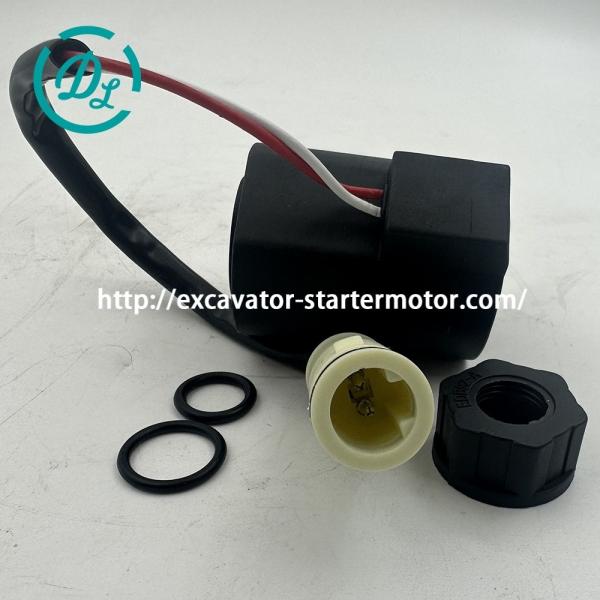 EexcavaStart 24V Solenoid Valve Coil EC210B OEM 14550884 14527267 Excavator Part