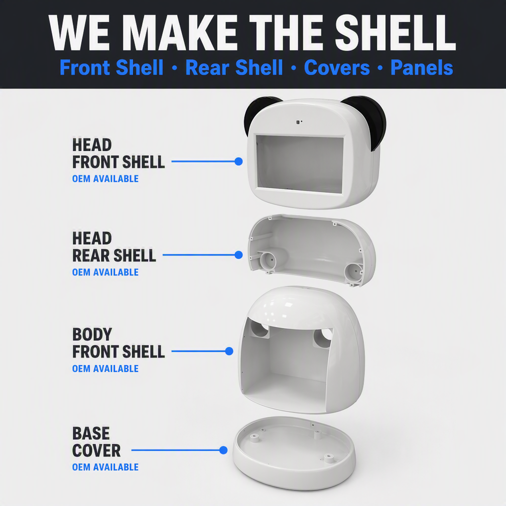 Custom ABS Thick Sheet Vacuum Forming Robot Enclosure Housing Shell for Service Robot OEM ODM