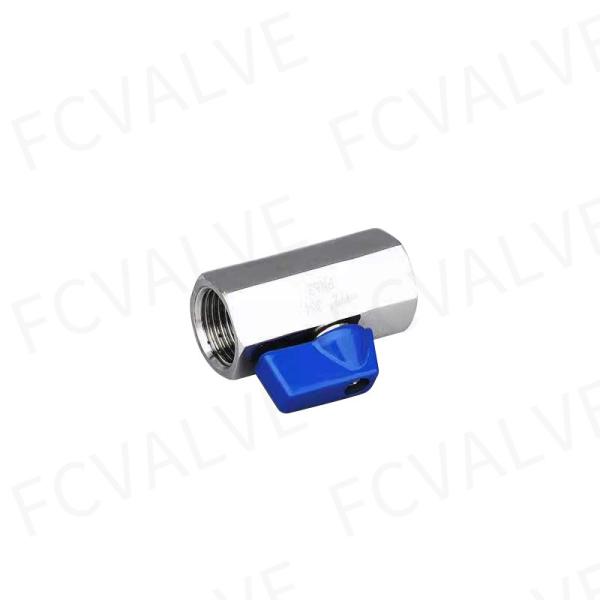 Mini-valve à bille en acier inoxydable avec structure flottante durable et finition miroir