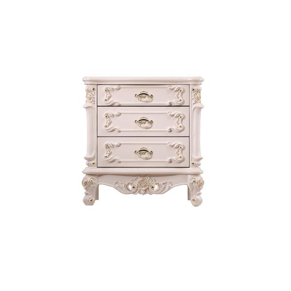 Luxury Fabric Bed Sets of Ivory White wooden Furniture in high quality brands from China factory for Villa house