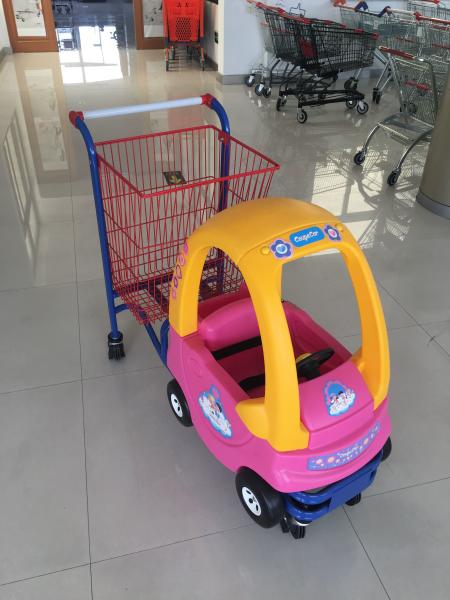 95 L Basket Volume Childrens Metal Shopping Trolley Travelator Casters CE / GS / ROSH