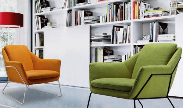 Modern steel frame fabric relax chair New York chaise lounge chair for living room furniture