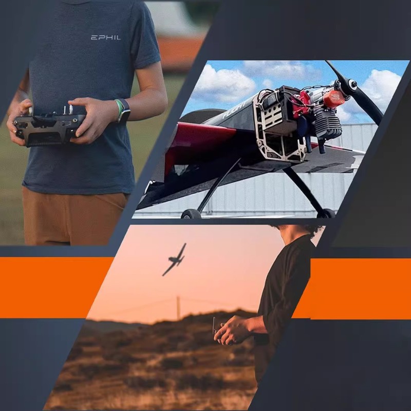X-76cc-T Model Metal Airplane Gasoline Opposed Twin-Cylinder Two-Stroke Fixed-Wing Engine