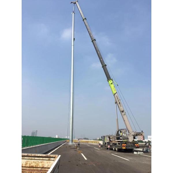 Hot Galvanized Q235 Steel 6m 7m 8m LED Street Light Pole