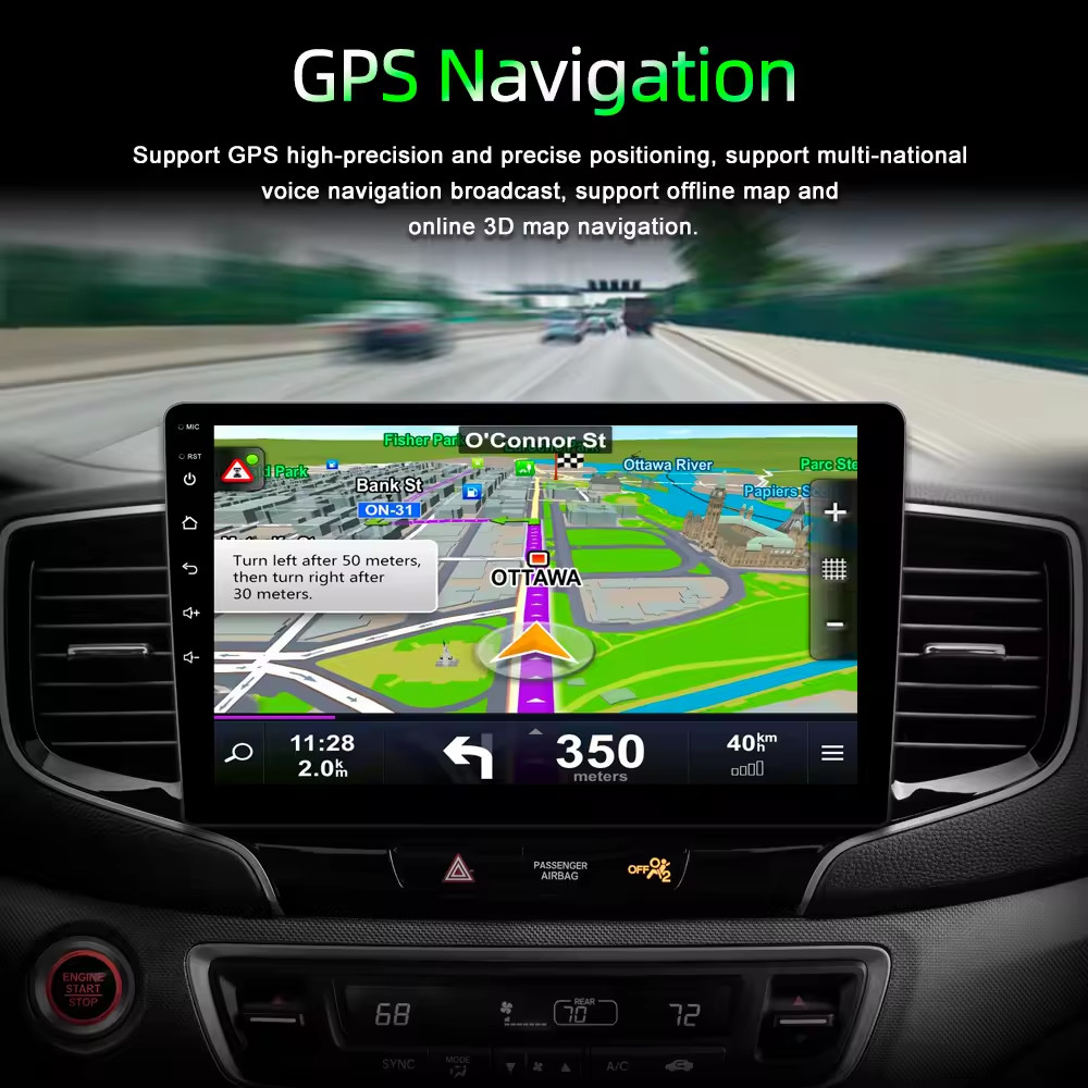 9 дюймов 10 дюймов 9853 Android Car Multimedia для универсальной навигации автомобиля