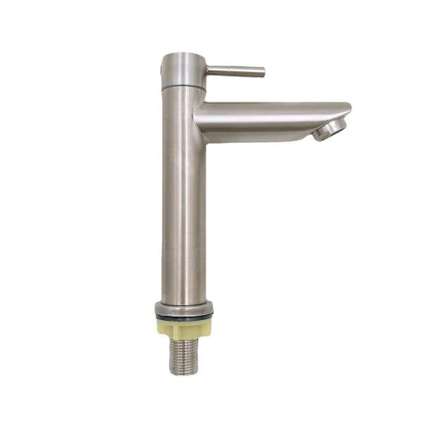 Lever Handle Single Handle Lavatory Faucet SN Matte Black Cold Only Faucets