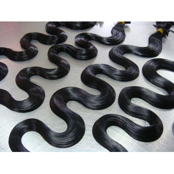 Clip In Hair Extensions Heat Resistant Bundle And Closure Black Customized