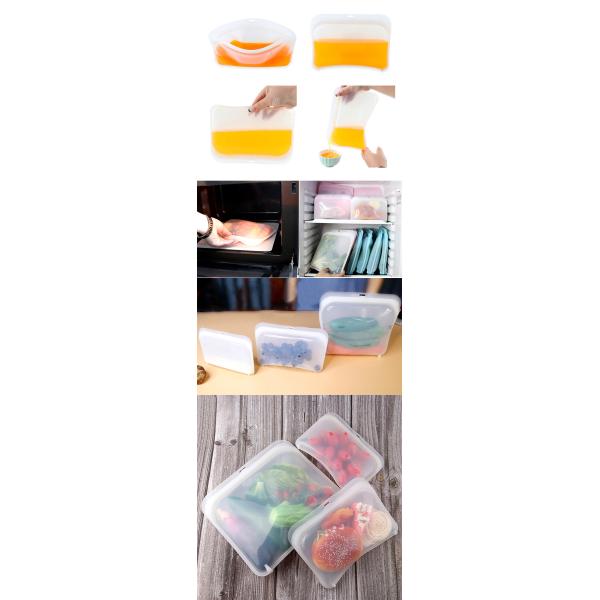 Сумки закуски сэндвича силикона 420ML 1800ML BPA свободные многоразовые
