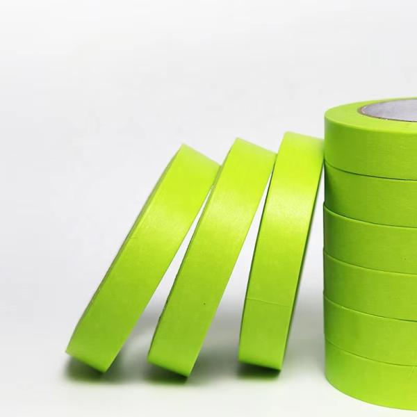 Performance Green Masking Tape for Automotive Repair and Painting Applications High Quality Adhesive Tape
