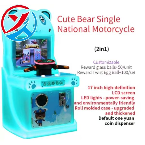 Kids Coin Operated Motorcycle Racing Arcade Machine Mini Arcade Machine For Kids