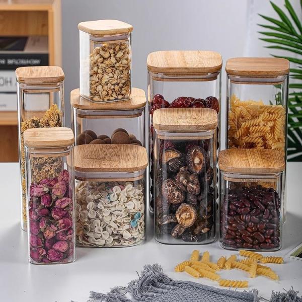 Bamboo Wooden Lid for Airtight Glass Jars Customizable