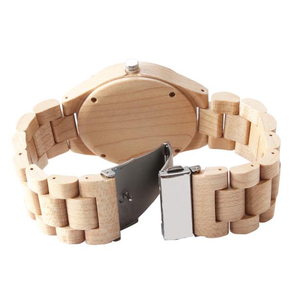 Design hot sell natural bamboo wooden watch maple wooden strap watches