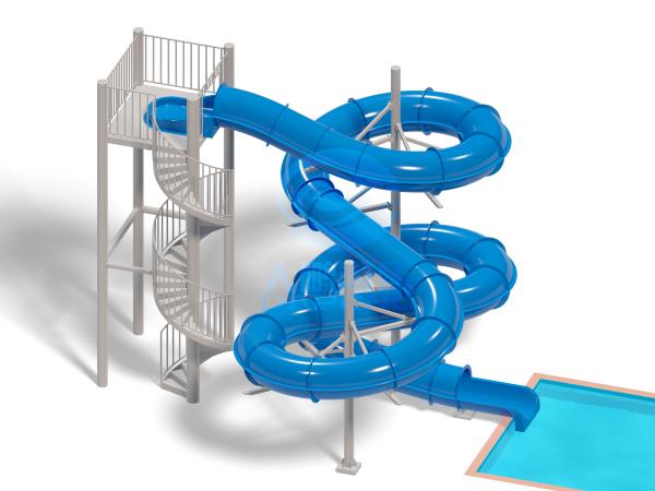 Indoor Swimming Pool Adult Enclosed Slide Fiberglass Stimulated Commercial Water Slide