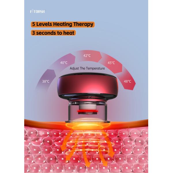 Bluetooth Fitdash Smart Massage Abs Therapy Cupping Hijama Cupping Equipment Set Cups with Heat