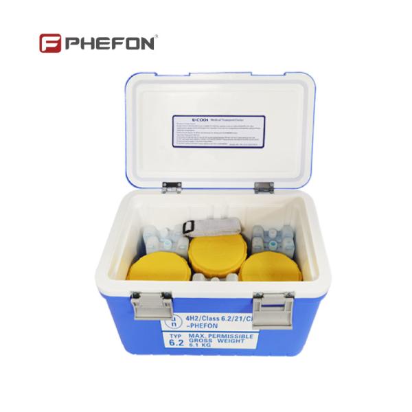 Cuadro de transporte de muestras de Phefon 18L Refrigeradores de cadena de frío UN2814