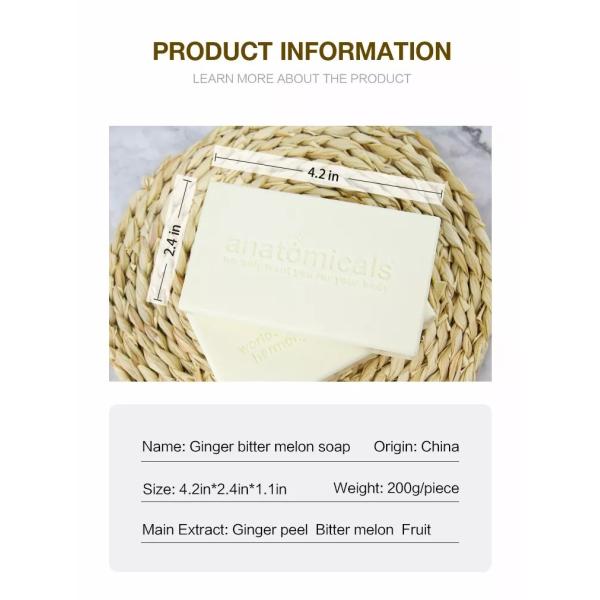 OEM ODM Handmade Soap Bar Palm Essencial Oil Ginger Root Extract Organic Bath Beauty