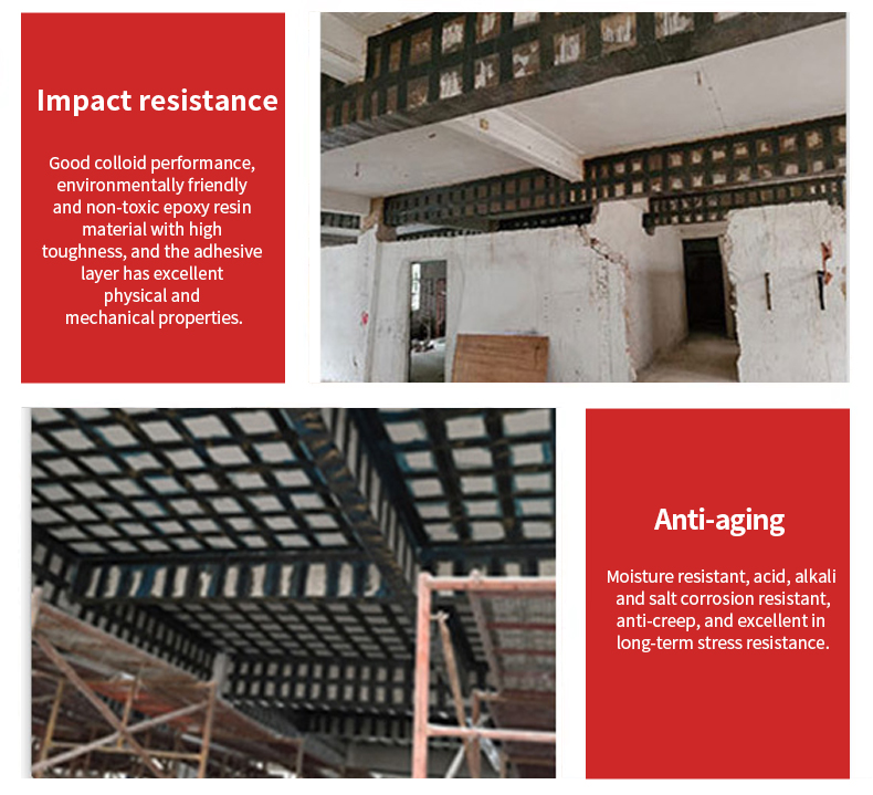 High Quality Grade-A Epoxy Carbon Fiber Cloth Adhesive Carbon Fiber Reinforced Epoxy CFRP Epoxy for Construction Reinforcement