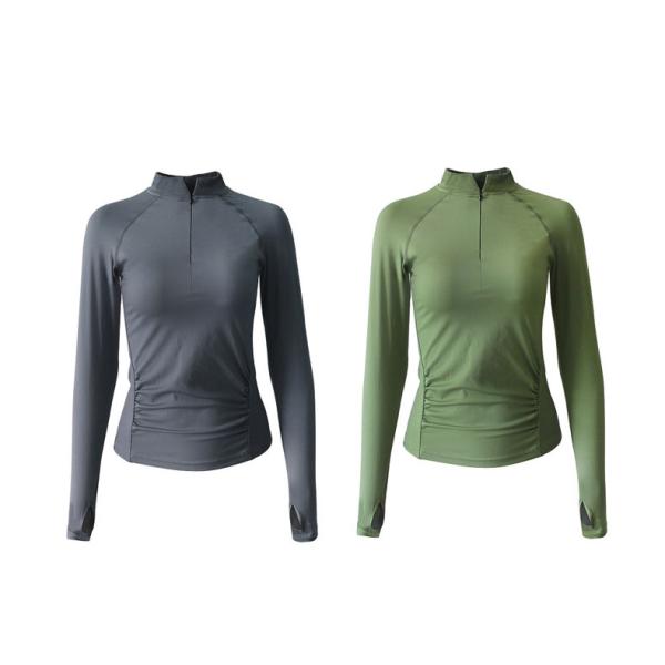 Женщин фуфайки рукава длиной бежать