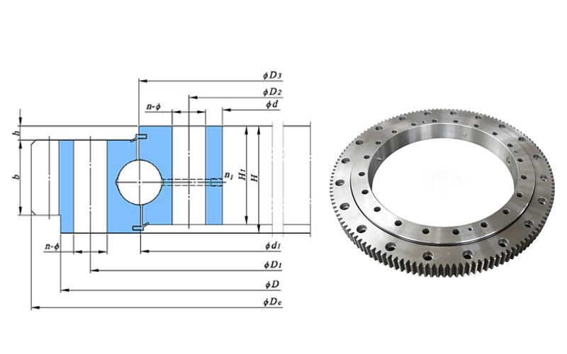 High Precision Slewing bearing HSW2000 Aerospace Bearing