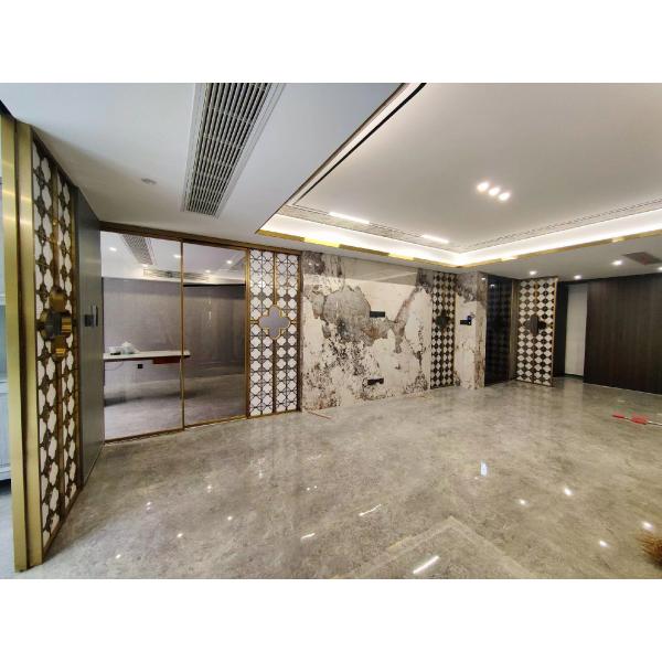 Modern Stainless Steel Hotel Furniture Mobile Screened Room Dividers Shielding