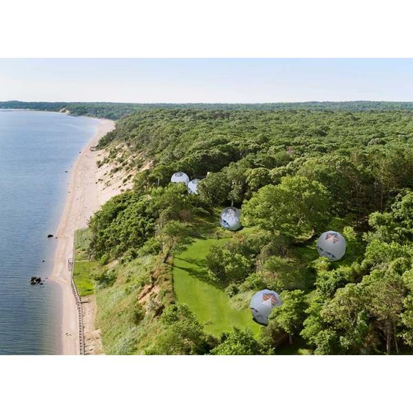 Легкая стальная рама Передвижная каюта Гостиница Префабрикация Геодезический купол Дом Купол Комплекты Deepblue Smarthousing