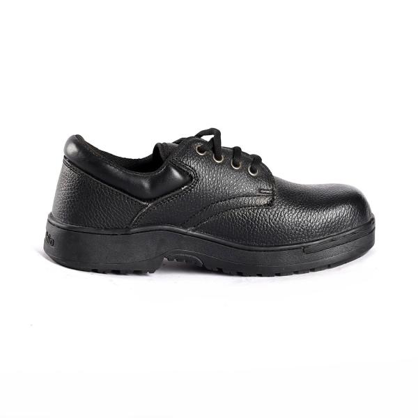 Embossed Cow Leather Steel Toe Lace Up Closure Puncture Slip Resistance Men'S Safety Toe Shoes
