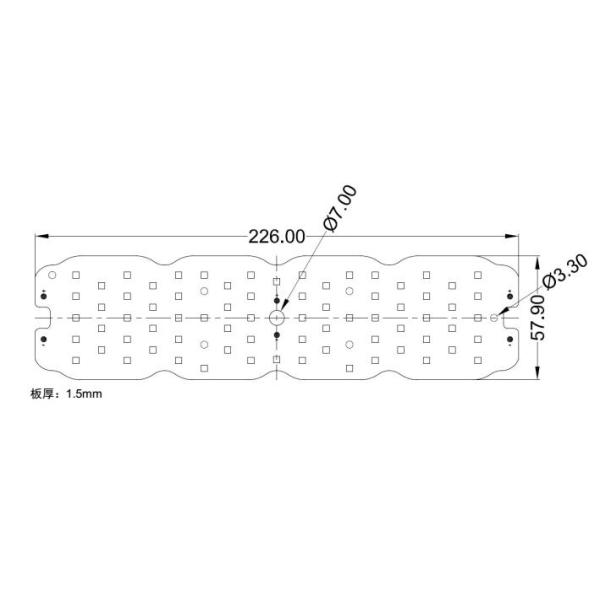 обломок 72пкс СМД 3030 привел яркость люмена 60В модуля уличного света высокую высокую