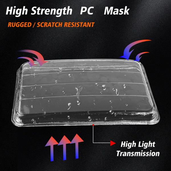 YAYE CG125 DC12V Semi-assemblage Rouge DRL Blanc Faisceau Hi/Lo Feuille LED de moto Durable