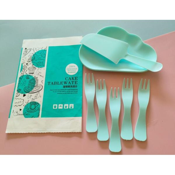 Water Cloud Shape Plate Cake Cutlery Set Customized Plastic Disposable Party Supplies
