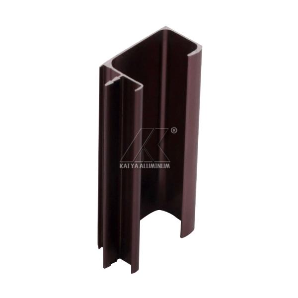 Furniture Aluminium Tube Profiles Bronze Customized Length / Size / Thickness