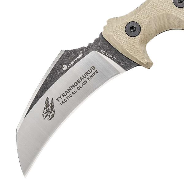 Polished Tyrannosaurus Rex Survival Knife Toughness 8.8 Inch Survival Knife