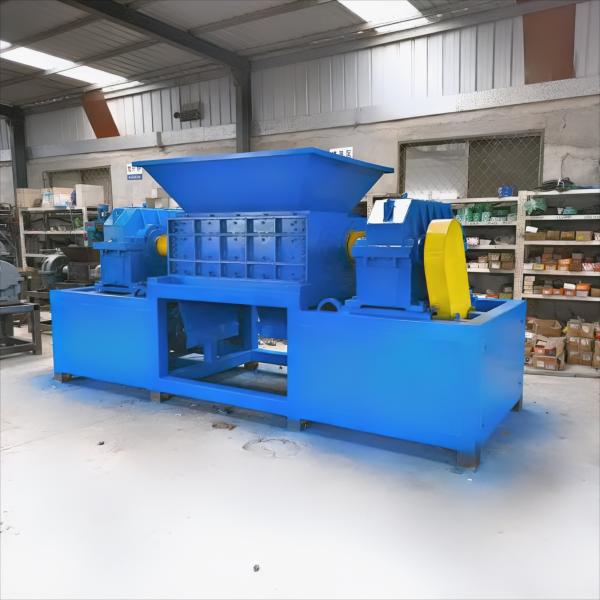 Industrial Automatic Double Shaft Shredder Machine For Plastic Alloy Scrap Metal Recycling Heavy Duty Twin Shaft Crusher Double Shaft Shredder Machine for Plastic Bucket