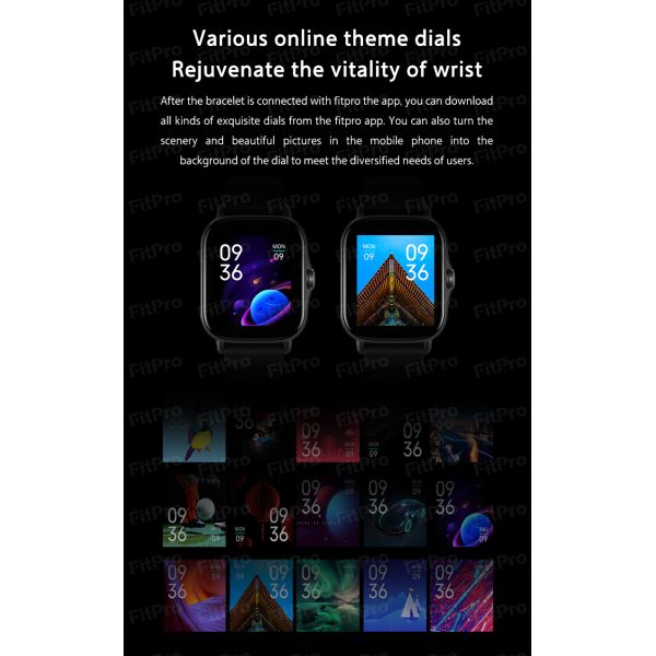 Eraysun Y13 Smart Watch Square 1.69 Inch TFT Display Fitpro for Call Heart Rate Sleep Monitor Unisex Alloy Case Magnetic