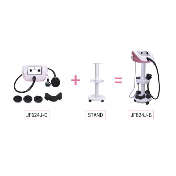 2024 2 in 1 pink G8 Vibration Body Massage Vacuum Heating Slimming Machine with Stand