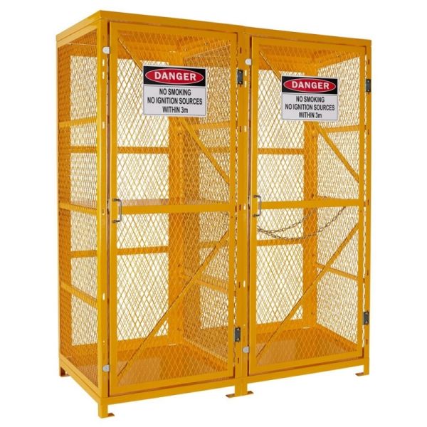 Industrial Security Gas Cylinder Storage Cage Weather Resistance