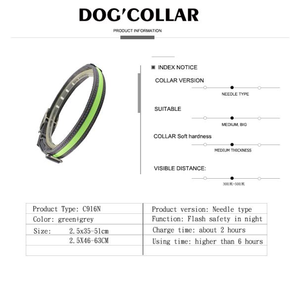 Christmas LED Dog Collar / Dog Training Collar Dog Leashes And Collars