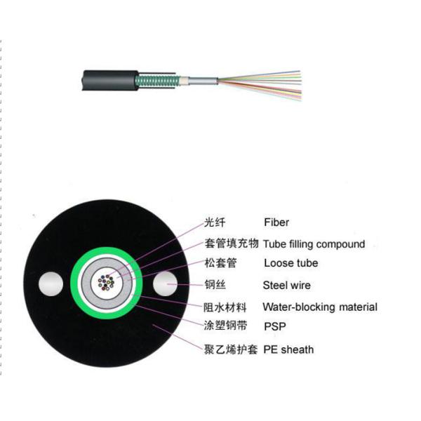 Unitube Light Outdoor Armoured Cable SM G652D GYXTW 8.0mm Diameter