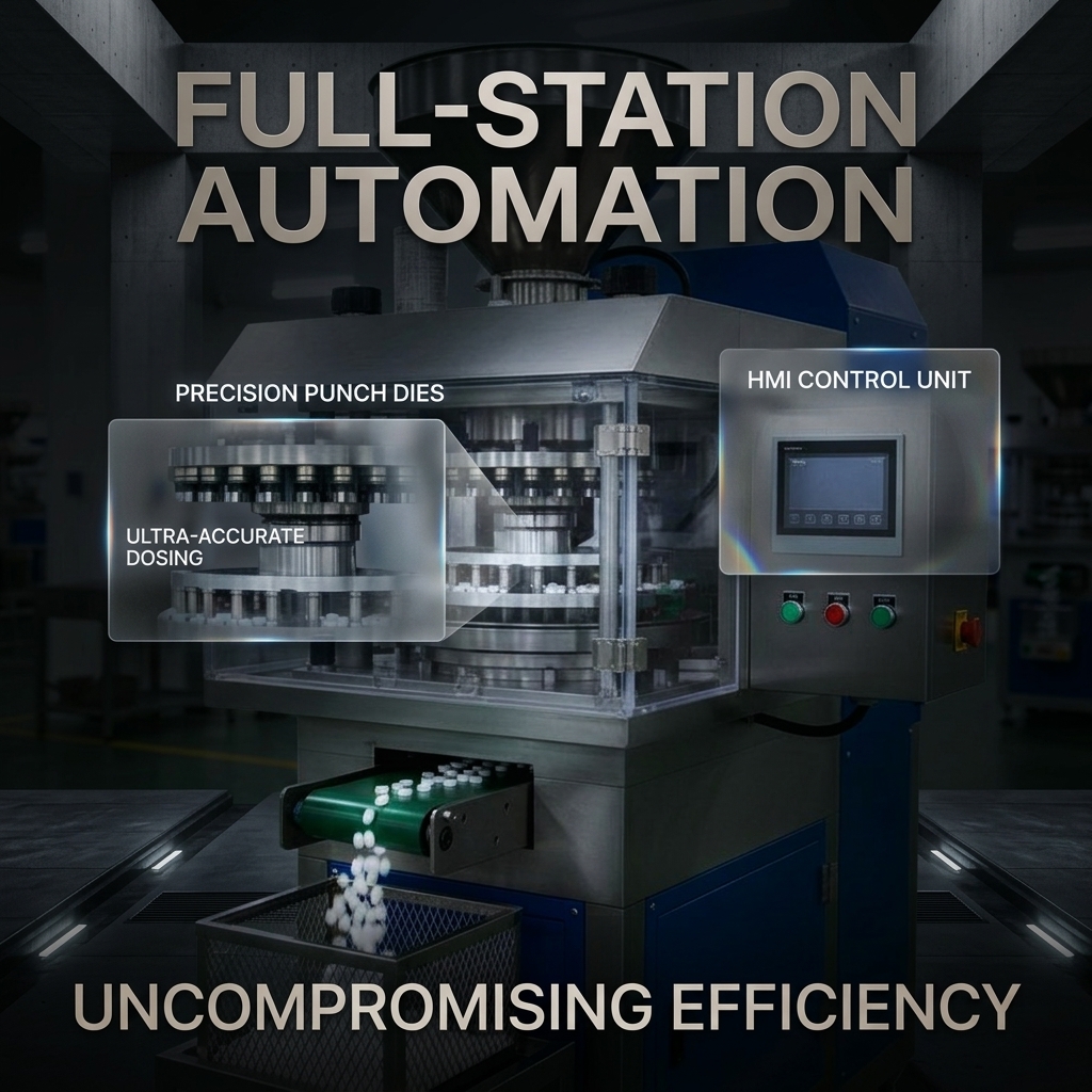 Speed Tablet Press Machine GZPK-65/71 High Output 462000 pcs/h Automatic Tablet Weight Control BB BBS Tooling
